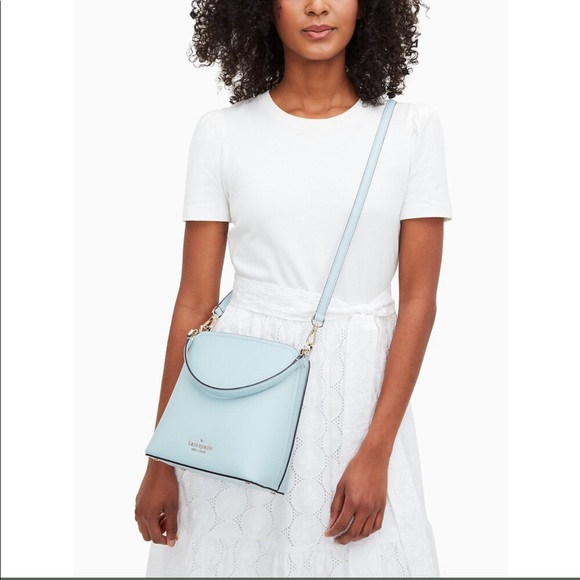 Kate Spade Darcy Small Bucket Crossbody CloudMist - Picture 2 of 16